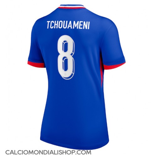 Maglie da calcio Francia Aurelien Tchouameni #8 Prima Maglia Femminile Europei 2024 Manica Corta